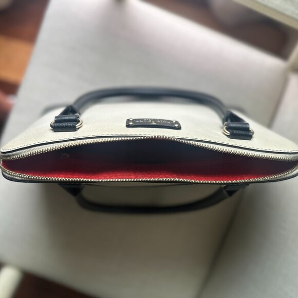 Kate Spade Rachelle Berkeley Lane Tote Large Handbag Cream & Black - Picture 10 of 10